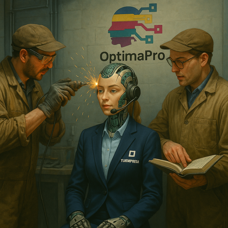 Ingenieros construyendo un agente de IA hiperrealista para automatización de llamadas