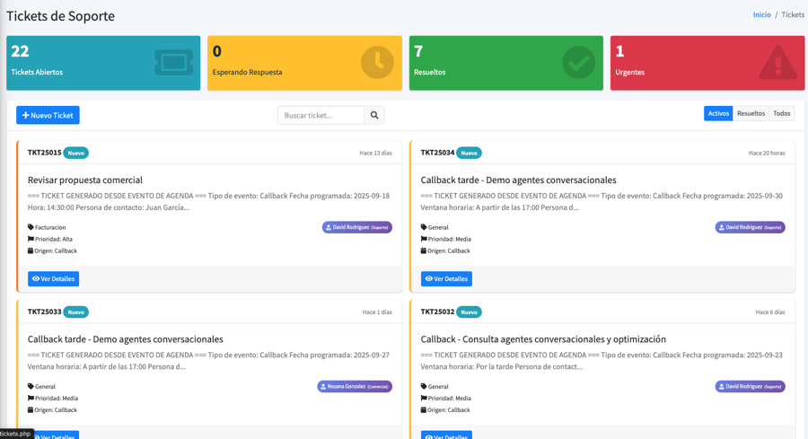 Gestión de tickets con prioridades